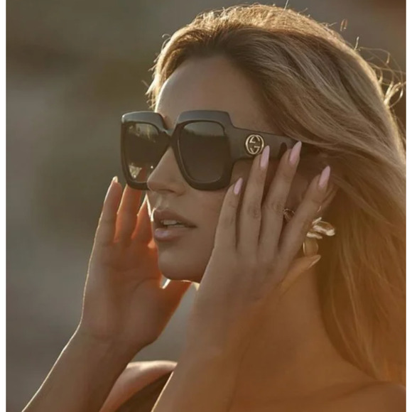 NEW GUCCI GG0053SN Black Square Sunglasses $420